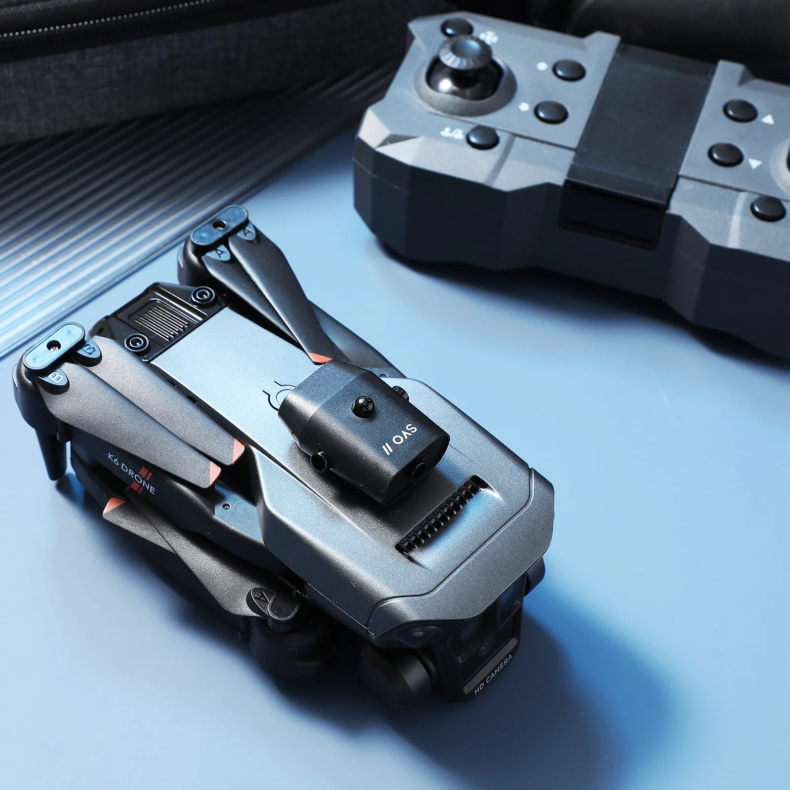 

Folding Drone Triple Hd Cameras Start Gesture ° Roll Hold App Control Portable Quadcopter For