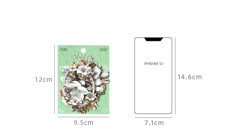 Journal GO Scrapbooking DIY 3D-Aufkleber, Blumenalbum, Journaling-Zubehör, Hobby-Album, Karte, DIY, florale Aufkleber, 10 Stück – Detail 19