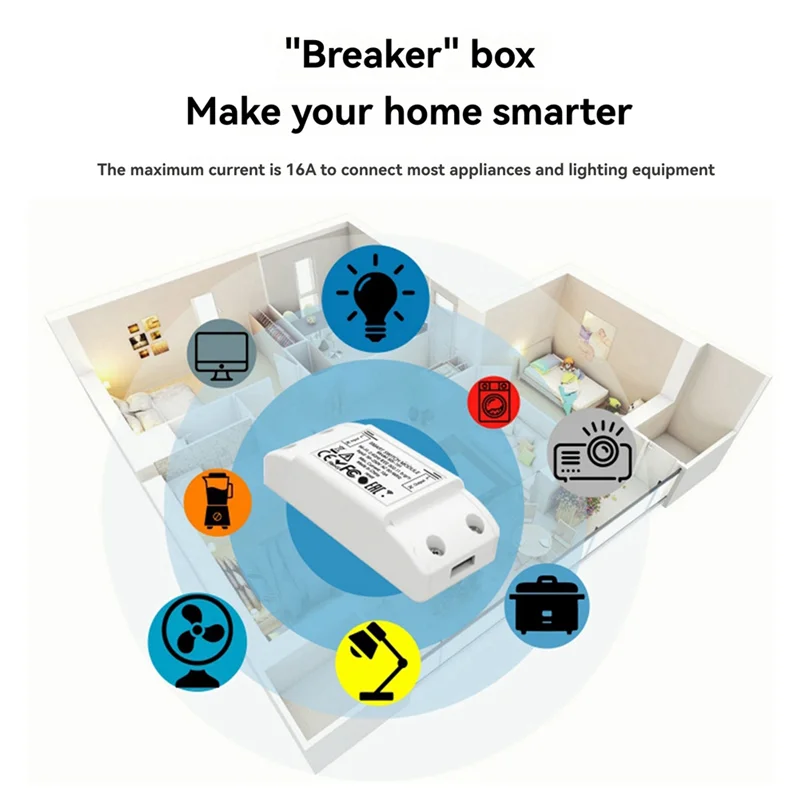 N93R 16A Bluetooth Smart Switch With 1 Group Panel Remote Control Industrial-Grade Switch Tuya Smart Home Relay Breaker