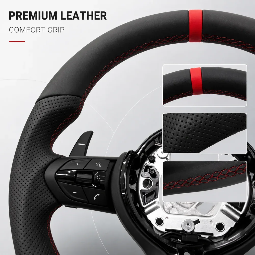 

With Red Mark Steering Wheel For BMW F30 F31 F34 F36 F20 F21 F22 F25 F26 F15 F10 F01 F02 F06 F11 F80 M3 F82 F90 M5 E90 E70 E84
