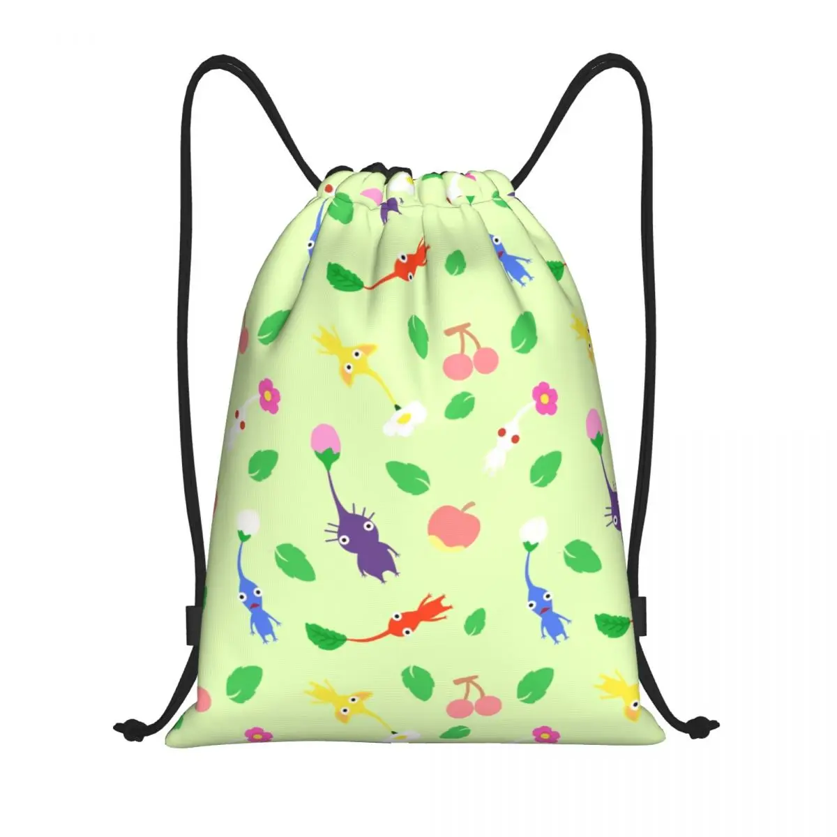 

Custom Pikmins Pattern Play Game Drawstring Backpack Bags Men Women Lightweight Gym Sports Sackpack Sacks for Training