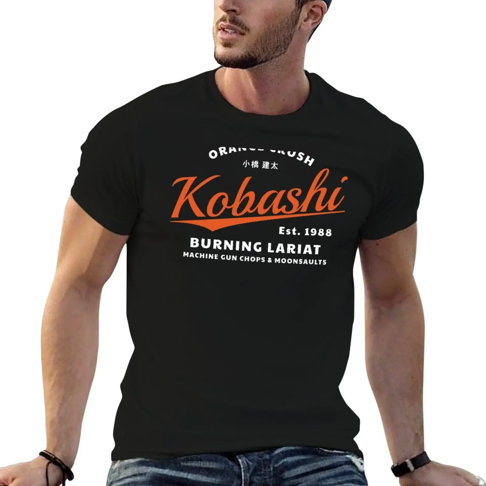 Kenta Kobashi-Camiseta ORANGE CRUSH v2, camisetas de anime para hombre, camisetas de algodón para hombre