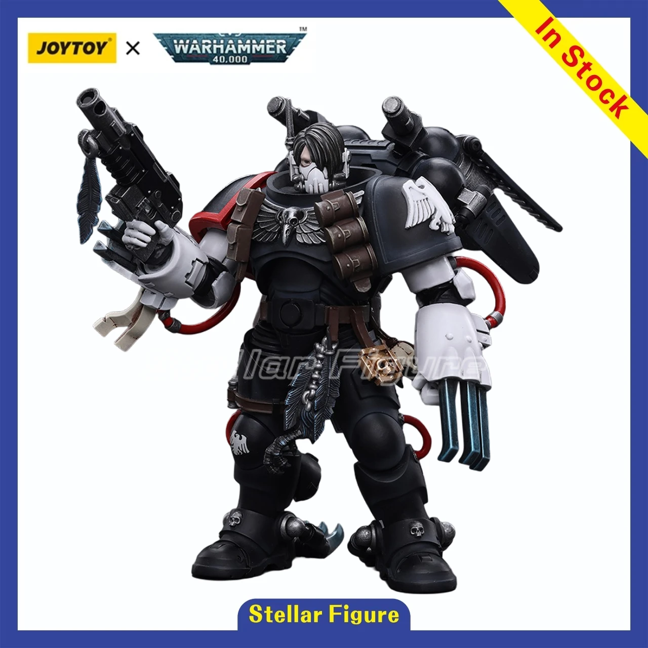 

【Pre-sale】JOYTOY Warhammer 40K 1/18 Action Figure Raven Guard Chapter Master Kayvaan Shrike Model Toys Gifts Collection Ornament