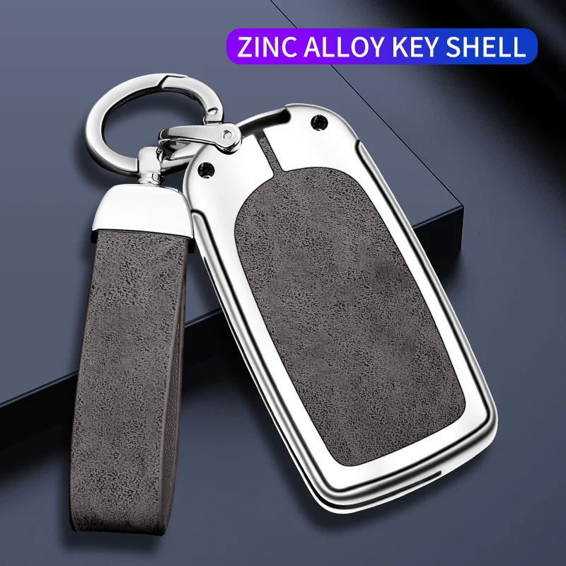 New Zinc Alloy Leather Car Key Case Cover Holder Fob Protector Shell for FIAT Tipo Toro Nuovo Freedom 500X Doblo Argo Grazie