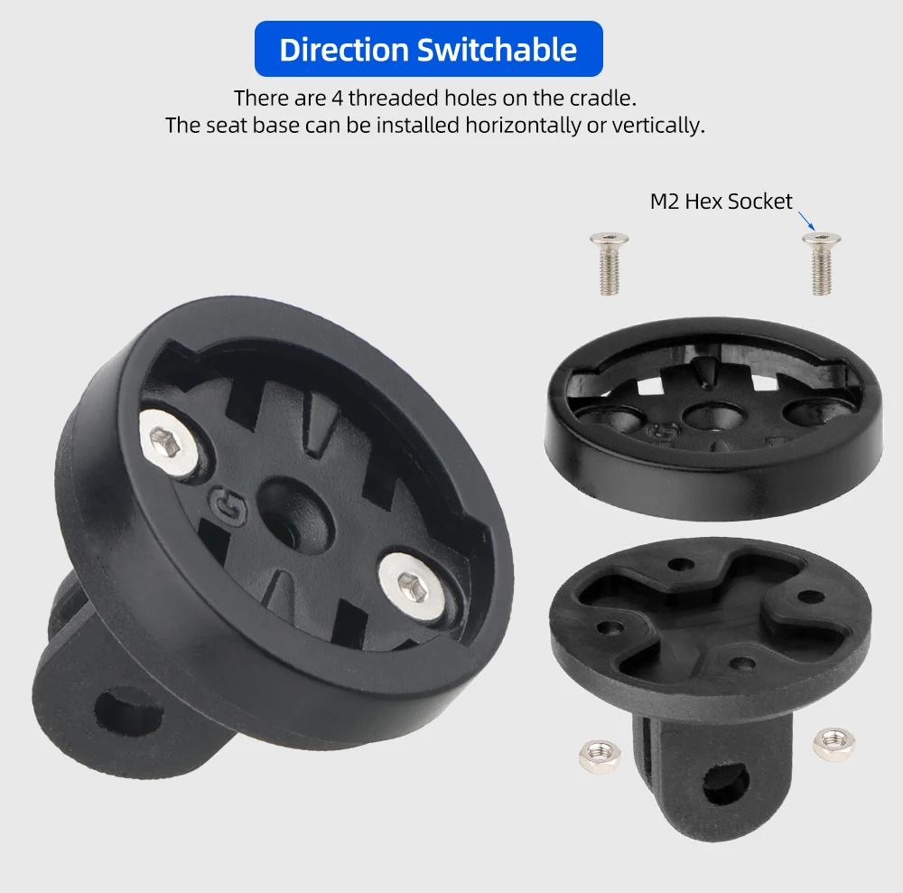 Deemount Richtungsverstellbarer Adapter für Garmin Bryton Wahoo Computer, hinteres Radarlicht, passend für Magicshine Scheinwerfer-GoPro-Kamera – Detail 15