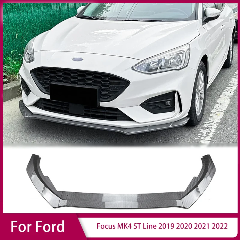 Front Bumper Lip for Ford Focus MK4 ST Line 2019 2020 2021 2022 Canards Splitter Spoiler Bumper Guard Tuning Body Kits