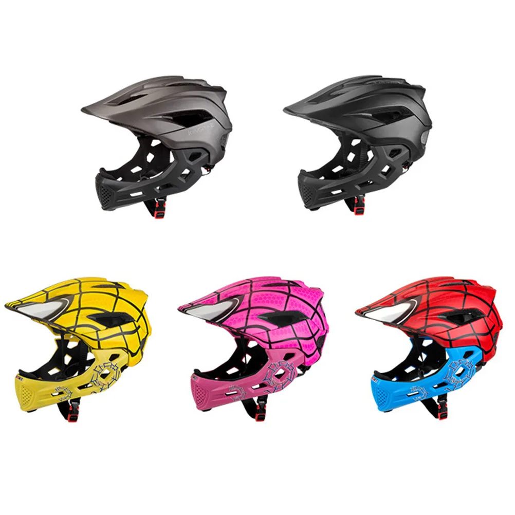 2 in 1 Kids Full Face Bike Helmet for Children MTB BMX Dirtbike Skateboard with Detachable Chin Guard Kids Full Face Bike Helmet