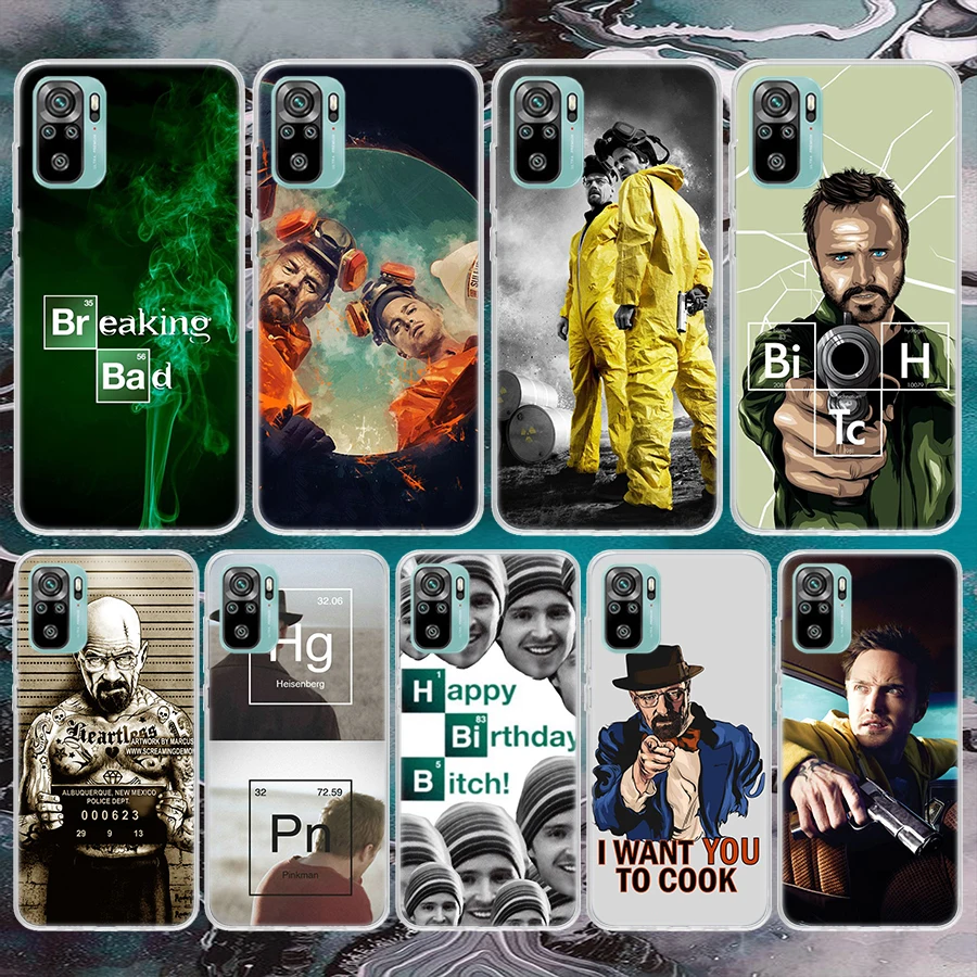 Breaking Bad TV Soft Phone Case For Xiaomi Redmi Note 12 12S 13 11 11S 10 Pro 10S 11T 9 9S 8T 8 11E Plus 7 Pattern Cover Case Fo