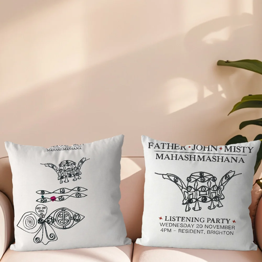 Father John Misty Mahashmashana Pillow Case For Sofa Bedroom Living Room Office Bedside Table Backrest Cushion Printing Square