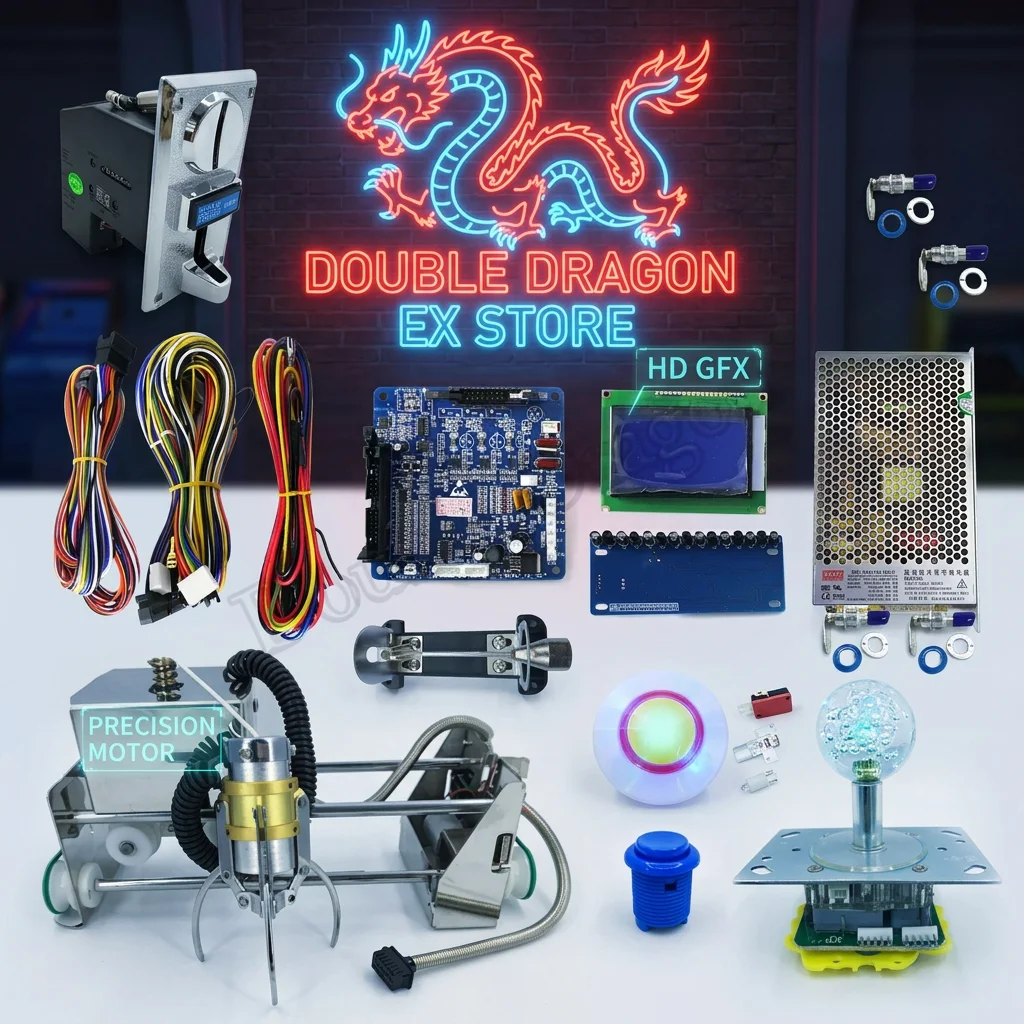 

Mini LCD Claw Machine DIY Kit – 25.7cm Stainless Steel Gantry – Medium Claw – Stability Motor – Full Integration Set