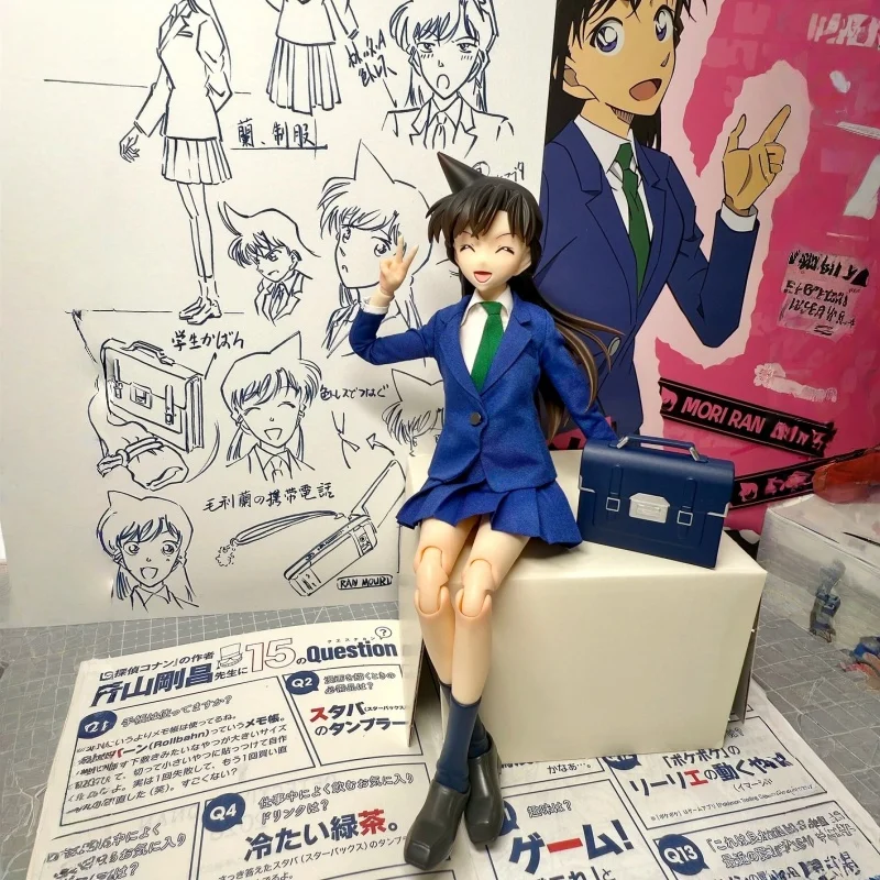 

Gong Detective Conan Mouri Ran Action Figure Original Cloth Gown Series Collectible Poseable Anime Figurine Gift Toy Desk Decor