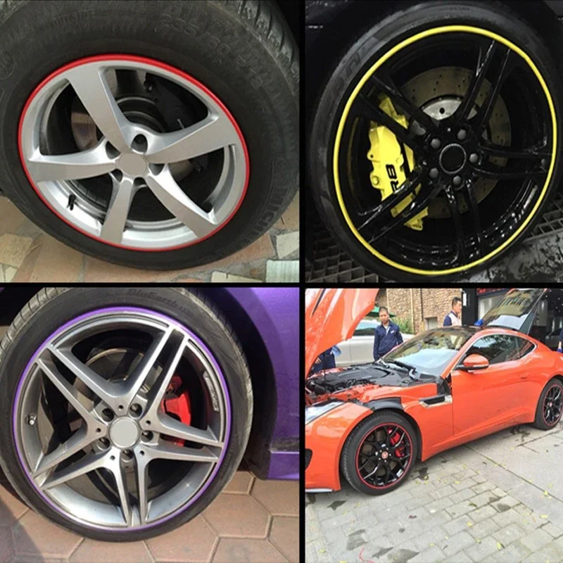 UniversalCar Rim Protect Strip Wheel Edge Protector bright Matte car Wheel Sticker Tire Protection Care Covers Car Styling  8M