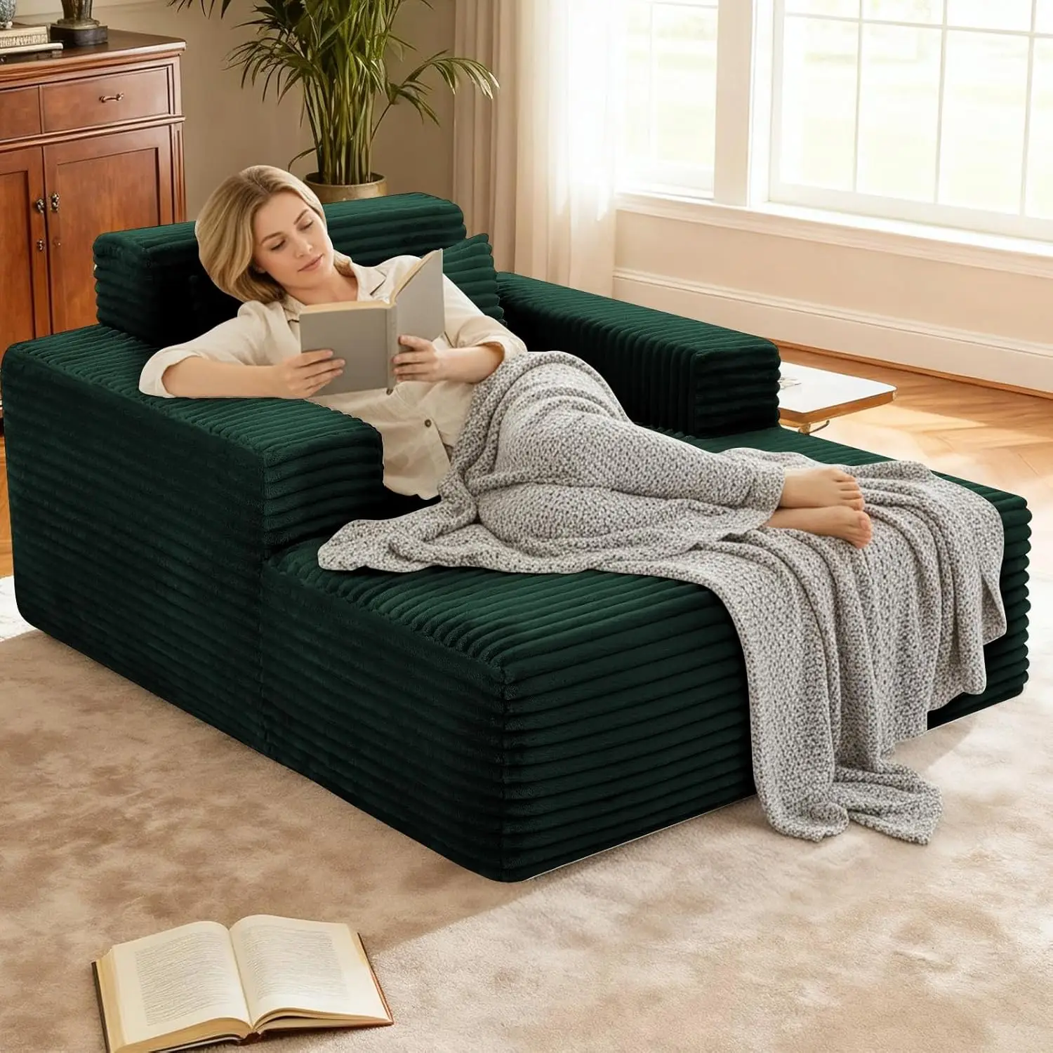 57" Chaise Lounge C…