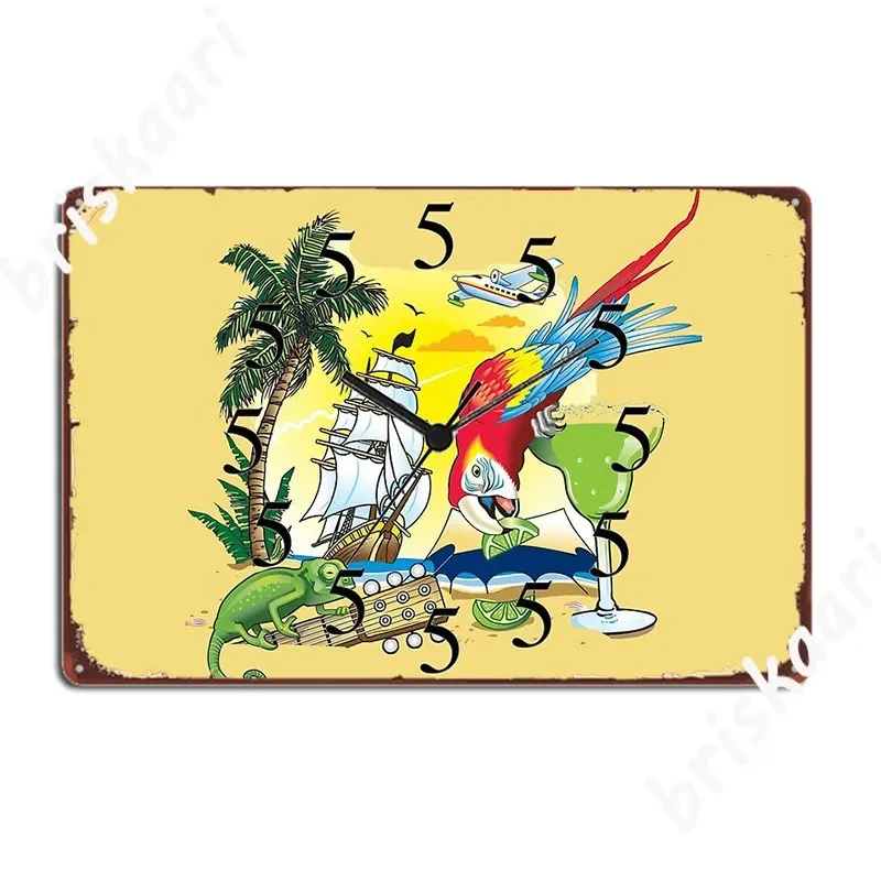 It’S 5 O‘Clock Somewhere Poster Metal Plaque Cave pub Wall Cave Designing Plaques Tin sign Posters