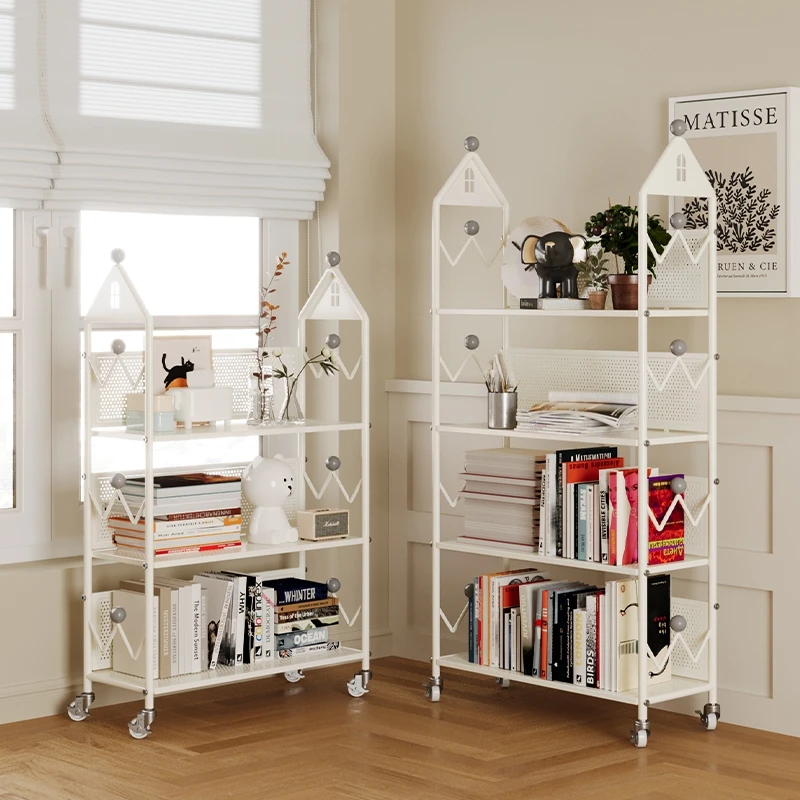 

Floor rack Movable pulley storage rack