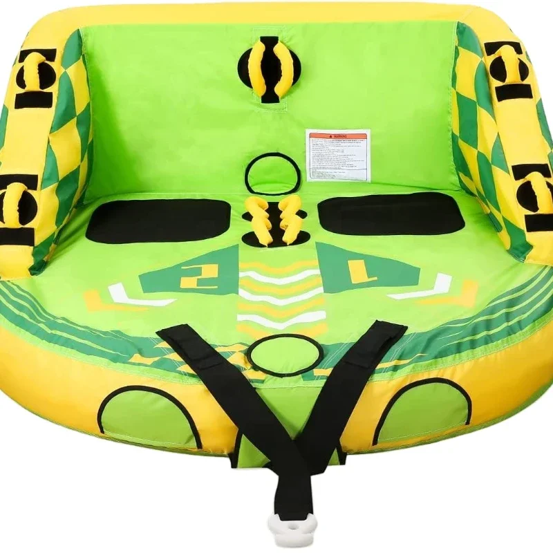 High quality PVC custom 2 person comfortable backrest super mable inflatable towable water tube for boating