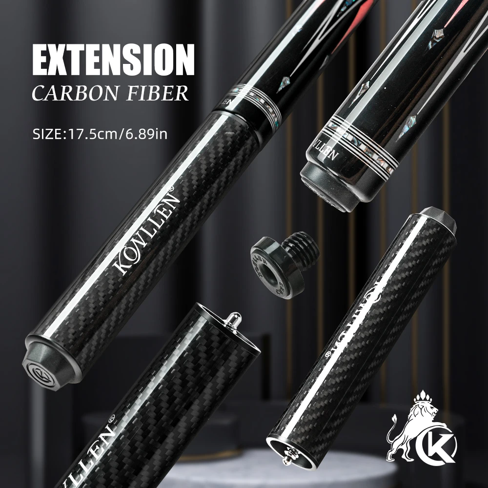 KONLLEN Orginal Pool Cue Extension Carbon Fiber 6