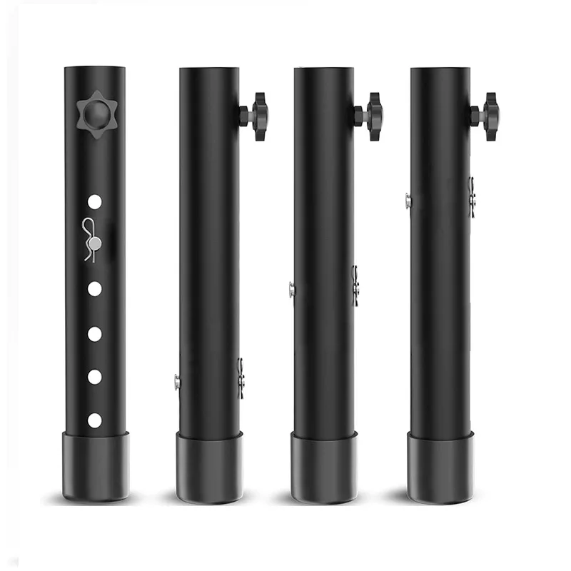 For Adjustable Folding Table Leg Risers Extenders Steel Black 3-12 Inch Height Lifters For Straight Curved Legs Home Garden