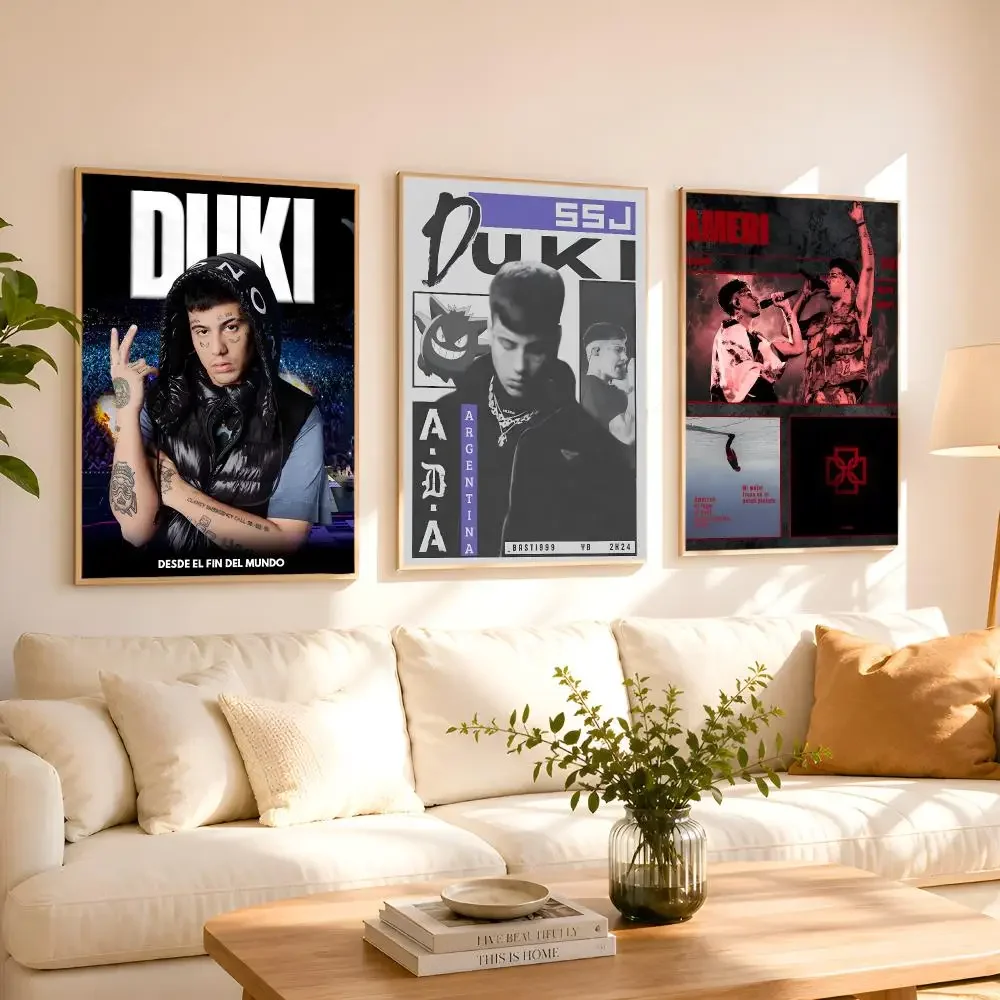 Hot Rapper D-duki Poster 1PC HD Matte Peel And Stick Wall Decor For Bedroom Living Room Dorm Office