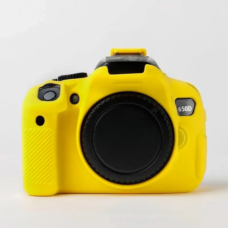 Silikonowe etui ochronne na obudowę aparatu, pokrowiec ochronny, torba na aparat DSLR do modeli Canon EOS 600D, 650D, 700D, Kiss X5i, X6i, X7i, Rebel T3i, T4i, T5i. — zdjęcie produktu 5