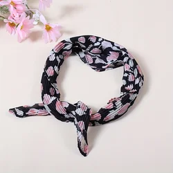 Fashion New Cotton and Linen Printed Small Square Towel for Women All-match Decorative Silk Scarf Shawl