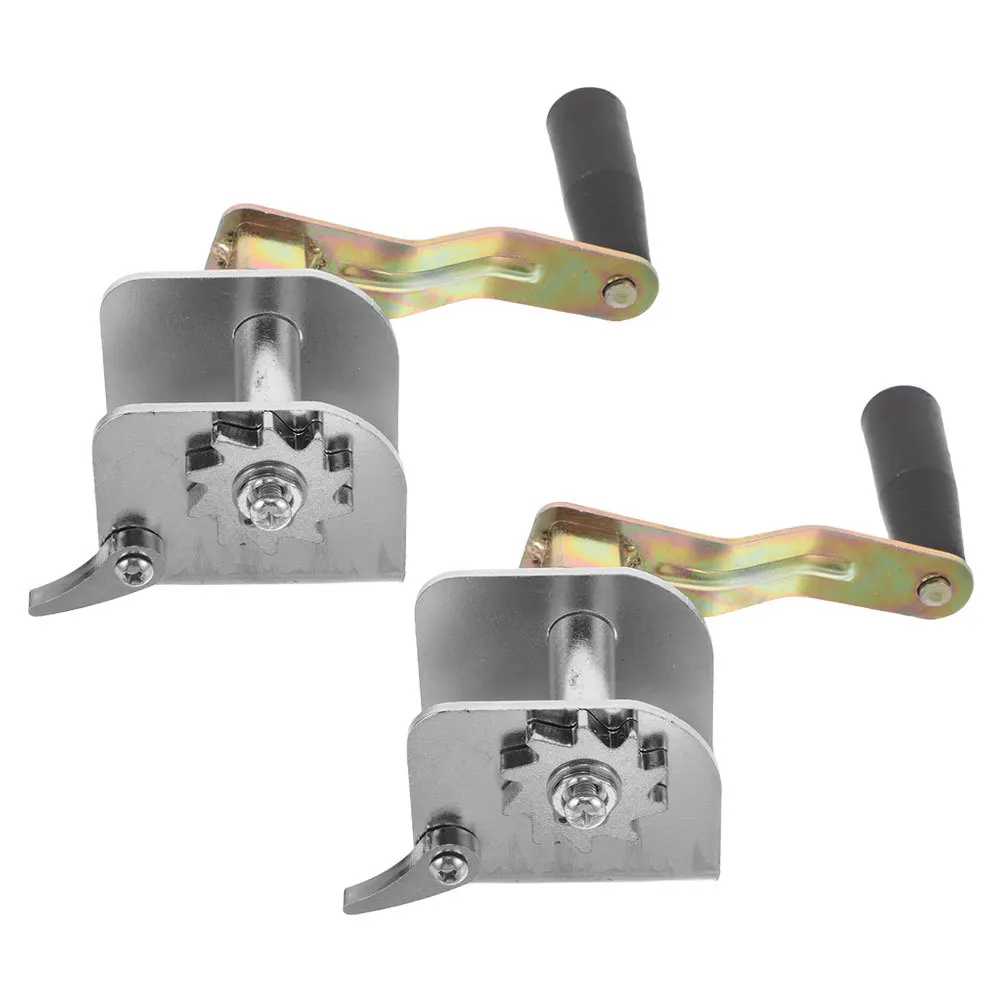 

2Pcs Volleyball Net Tensioner Ratchet System with Hand Crank for Badminton Nets Quick Operation Stable Mounting Net Tensioning