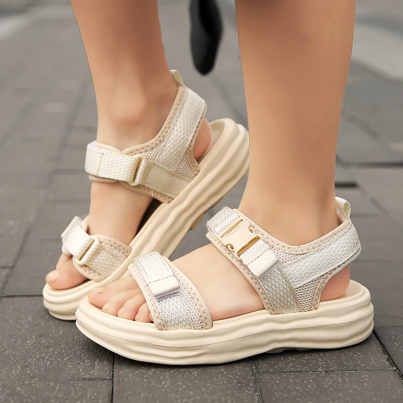 A Pair of New Summer Boys' Sandals, Sports Wear-Resistant Beach Shoes, Outdoor Casual Shoes