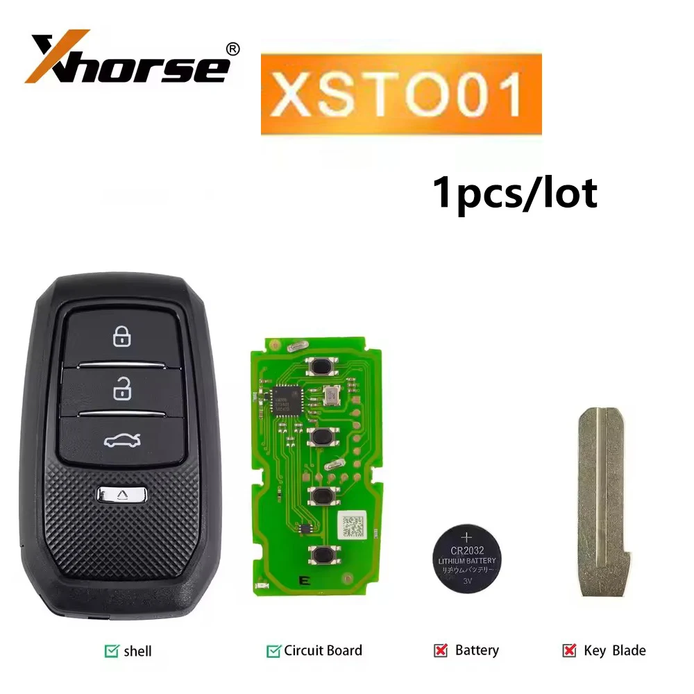 1Pcs/Lot Xhorse XSTO01EN TOY.T for Toyota XM38 Smart Key with Shell
