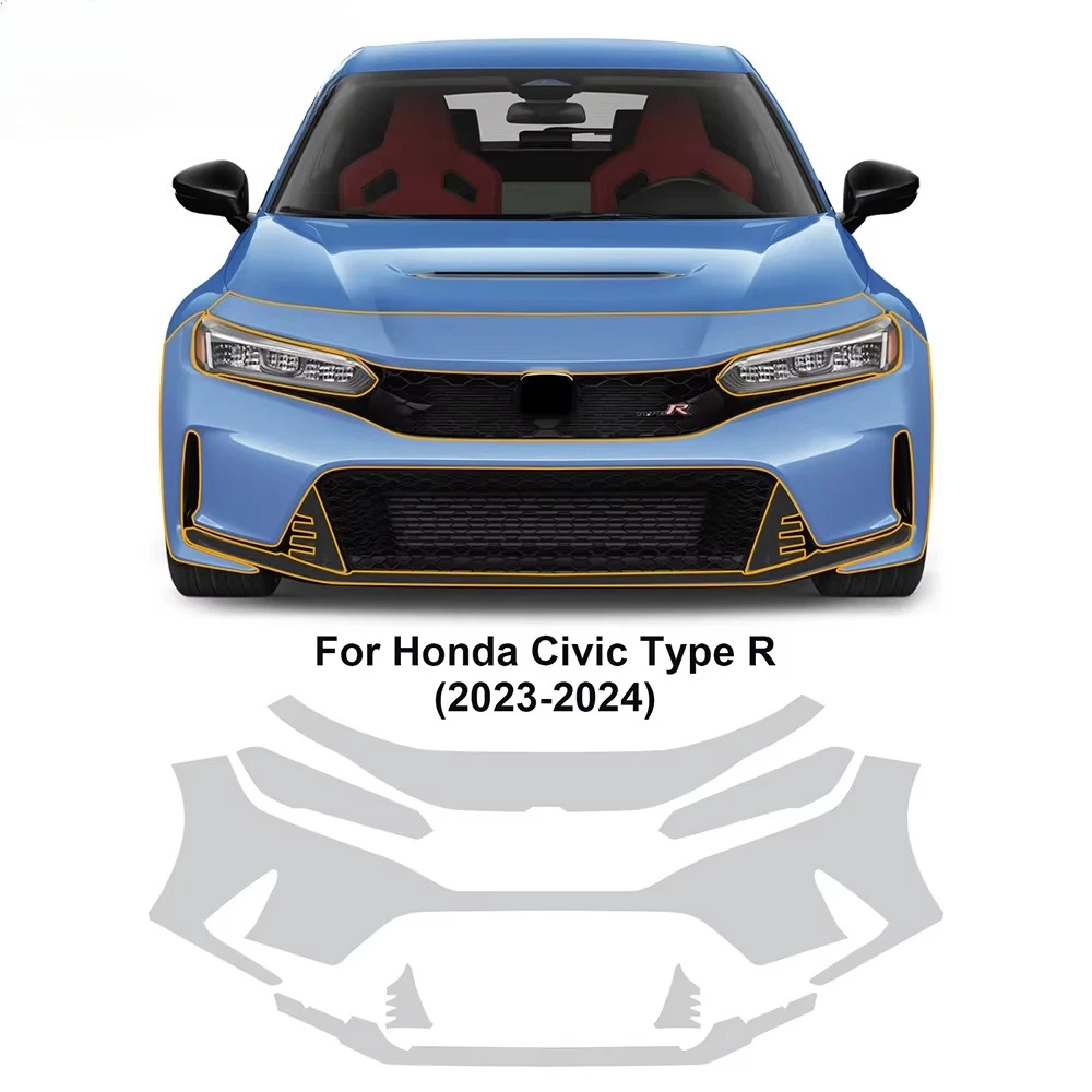 TPU Anti-scratch Paint Protection Film For Honda Civic Type R 2023 2024 Car Body Clear Bra Pre-cut PPF Resistant Invisible Cover