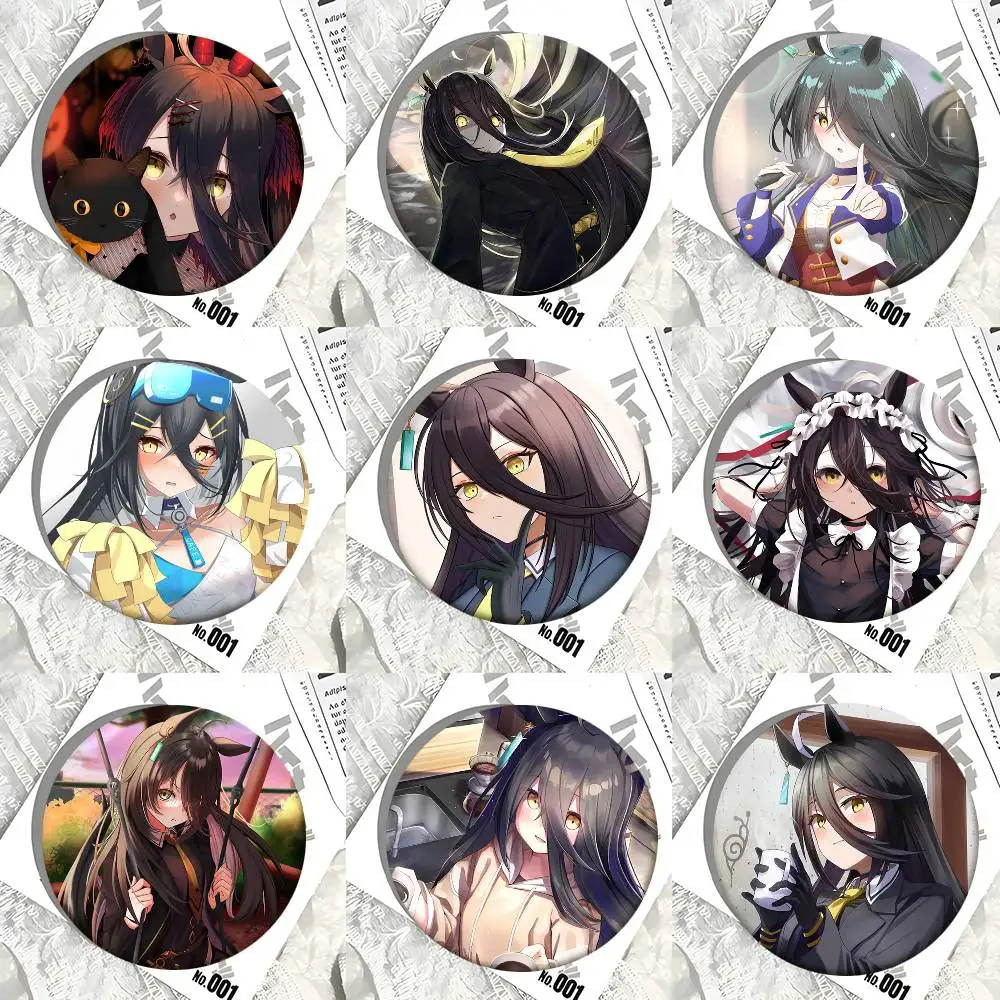 Anime Umamusume Pretty Derby Manhattan Cafe Round Badges Can Be Used To Decorate Clothes And Backpack Pins