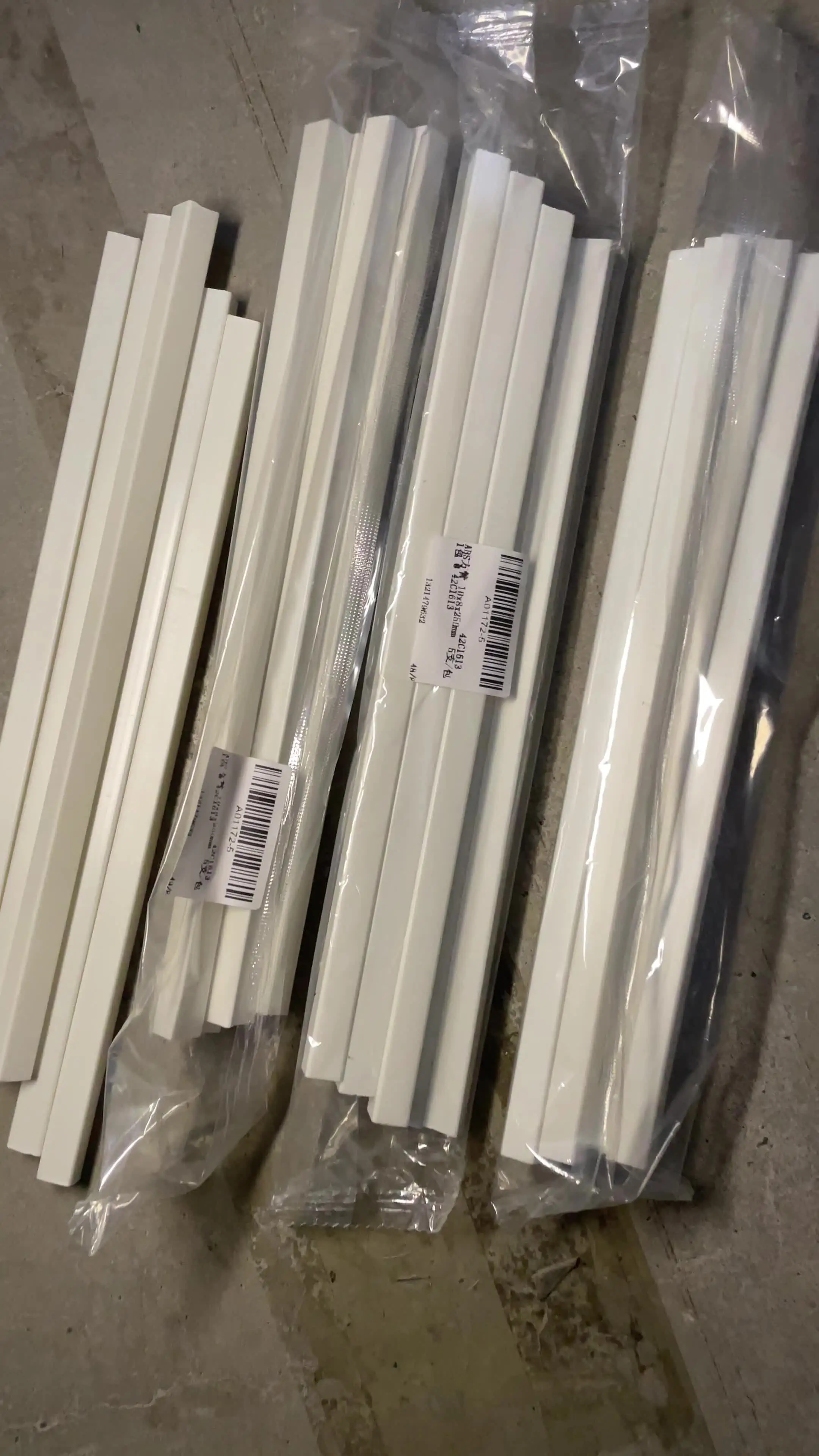 10x OD 2mm x 250mm ABS Styrene Plastic Round Tube Pipe Diameter White