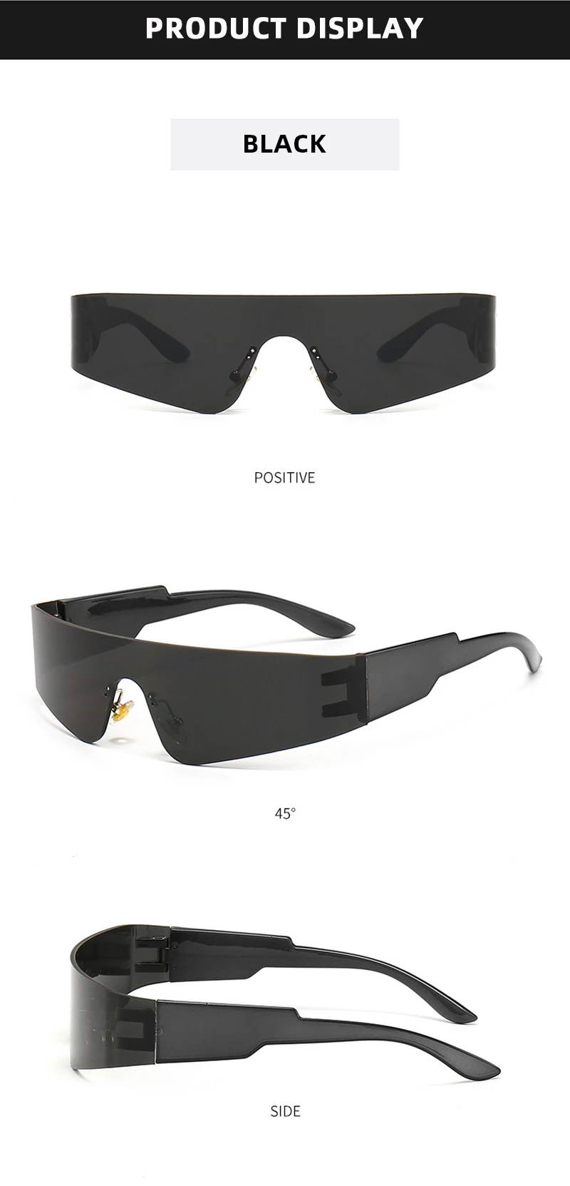 Mode y2k Sonnenbrille Frauen Männer Trends rahmenlose Sonnenbrille weibliche stilvolle Sommer Fahr schirme Outdoor-Sport brille – Detail 5