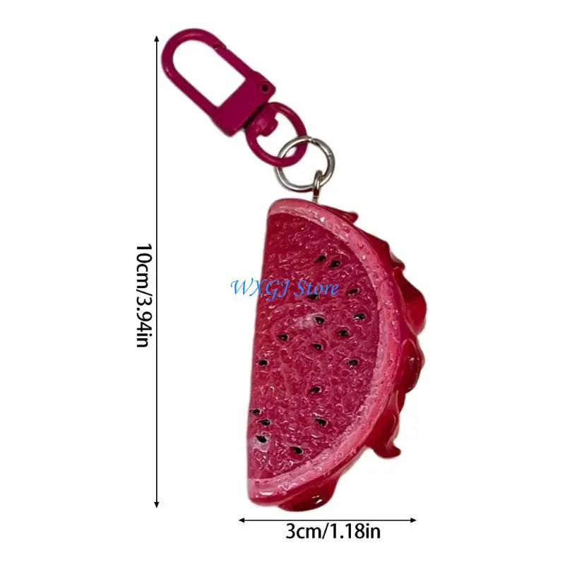 37JE Delightful Fruit Slices Keychain Resin Produced Accessory Suitable for Everyday