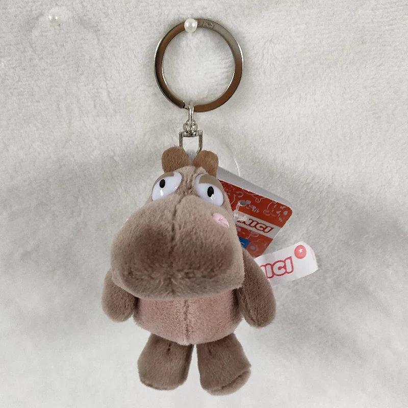 Plush Keychain Hippopotamus Big Eyed Hippopotamus Car Key Chain Stuffed Animal Key Ring Soft Doll Gift For Kids