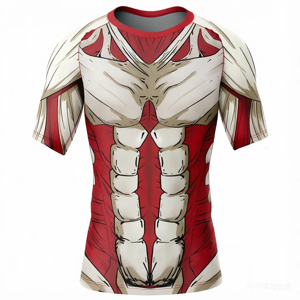 Retro Anime Skeleton King Tight Short Sleeve Dark Style Printed Breathable Quick Drying Street Trendy Brand
