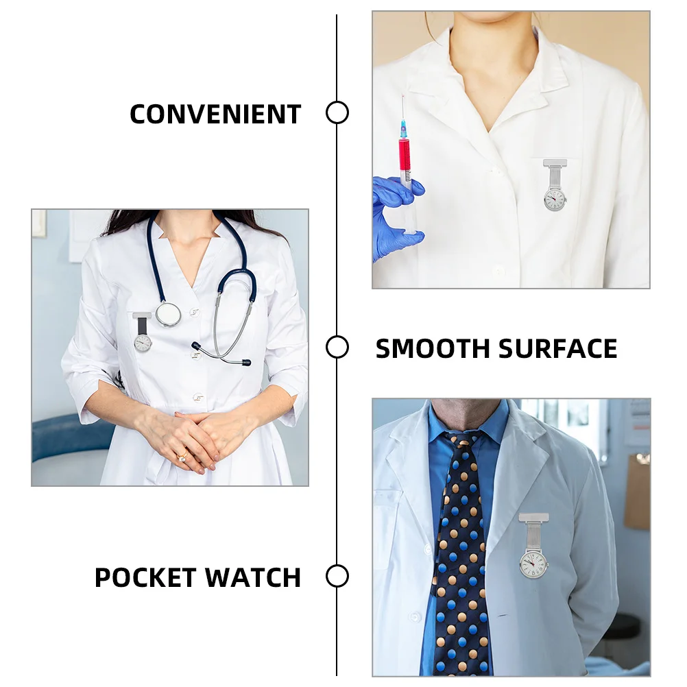 2 pcs Metal Pocket For Doctor Nurse Portable Medical Gift Smooth Precise Time Nurse Watch Men Women Pocket Watch Gift