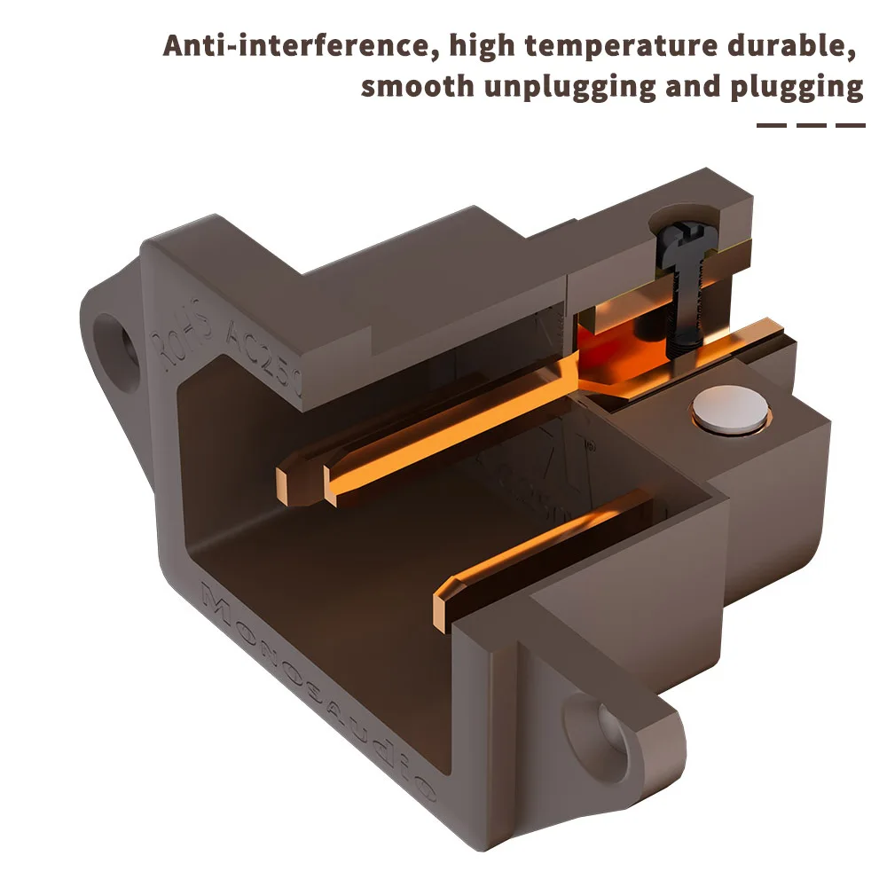 Monosaudio IC71 Hi End Pure Red Copper gold plated Non Solder IEC Socket Inlet,AC IEC Inlet Socket,power IEC socket