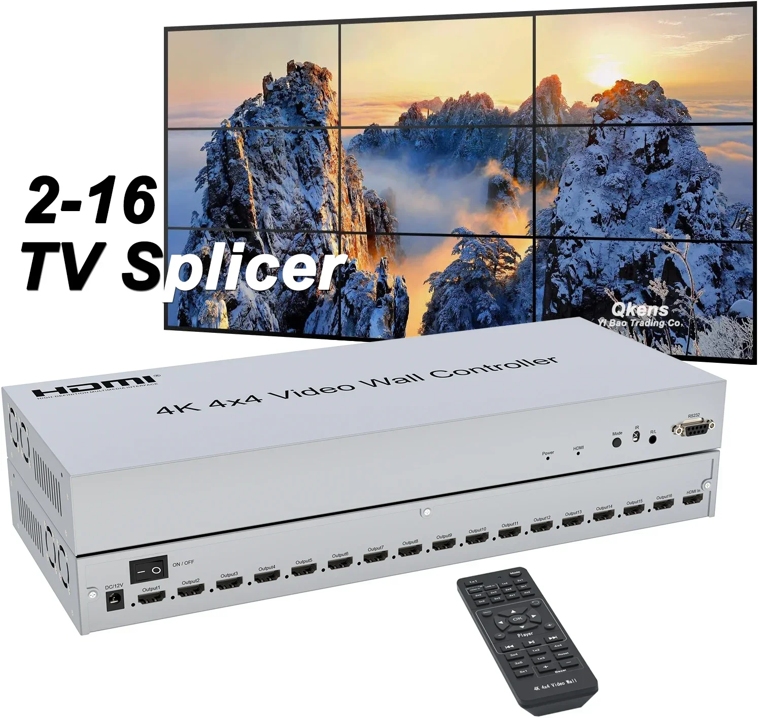 

4K 4x4 HDMI Video Wall Controller Multi Screens Processor 2x5 1x3 1x4 1x5 2x2 2x3 2x4 4x2 3x2 3x3 3x4 3x5 TV Wall Video Splicer