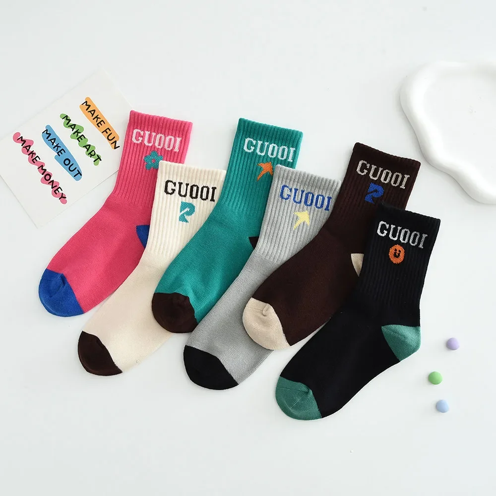 

autumn and winter new baby socks colored cotton boys and girls casual sports accessories medium and high