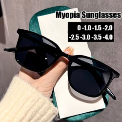 Tendencia de moda hombres mujeres gafas de miopía de gran tamaño gafas ópticas terminadas gafas de sol dioptrías 0 a-4.0 gafas de visión cercana