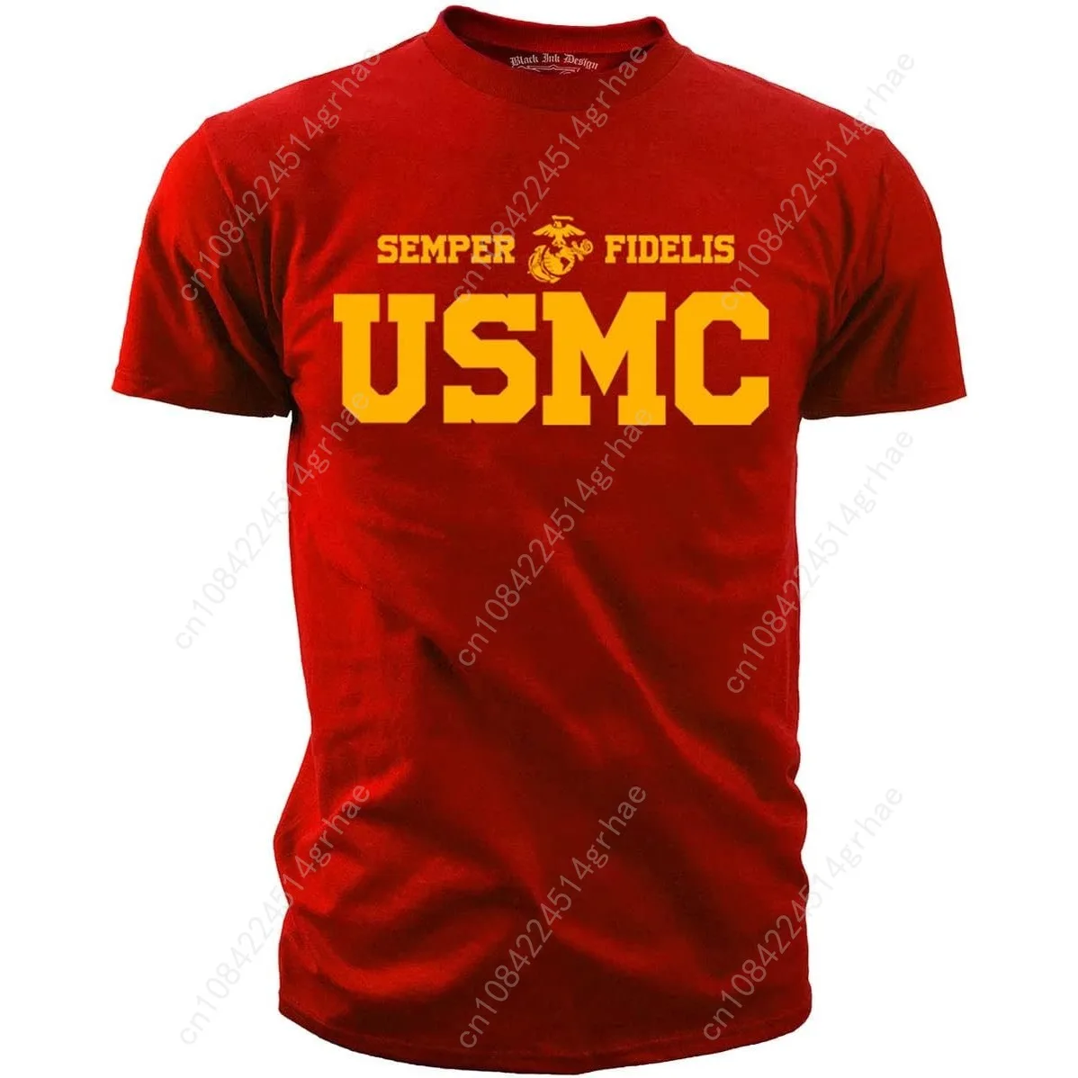 

7.62 Design USMC Marines P/T Military Men's Black Ink T-Shirt