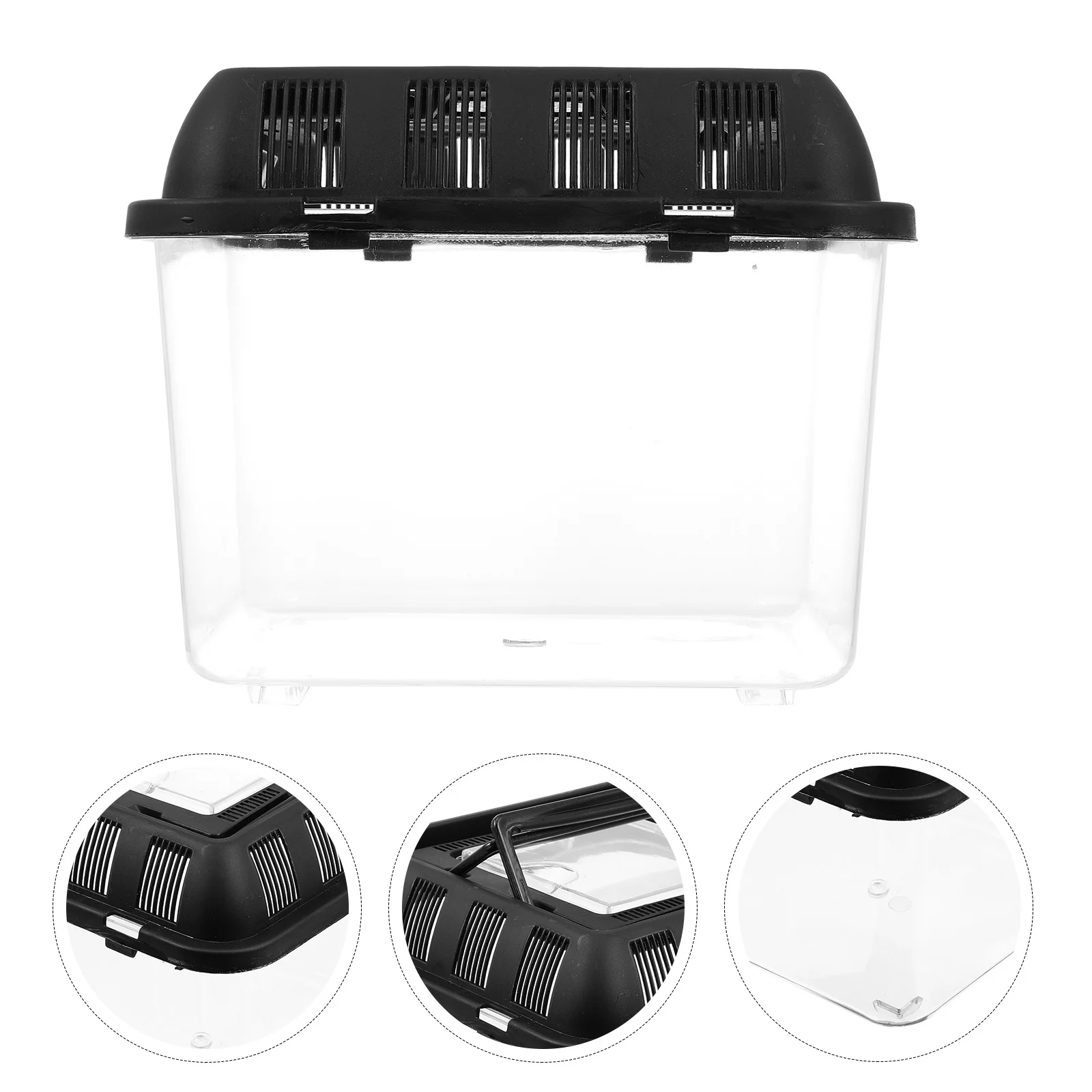 

Portable Breeding Box Transparent Reptile Habitat Ventilation Holes Moisture Resistant Durable Pet Display Container For