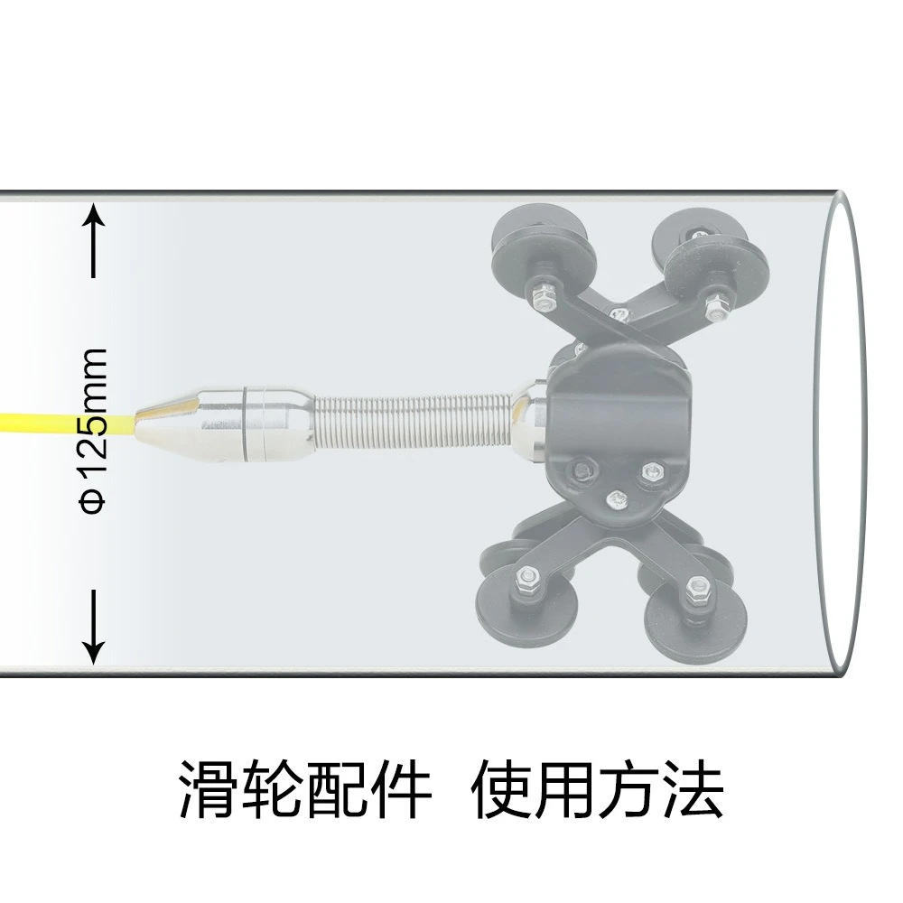 Centering Guide Wheel Kit for Pipeline Inspection Camera, Protective Guide Wheel Set to Stabilize Probe in Drain Sewer Pipe image 5