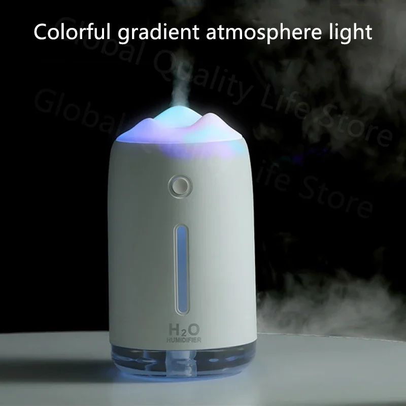 Wireless Air Diffuser Humidifier USB Charge Mini Portable 310ml Capacity Night Light Home Bedroom