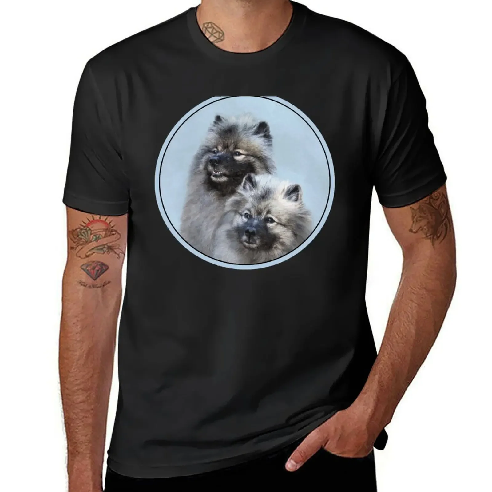 Keeshond Brothers T-Shirt kawaii clothes sports fans mens vintage t shirts