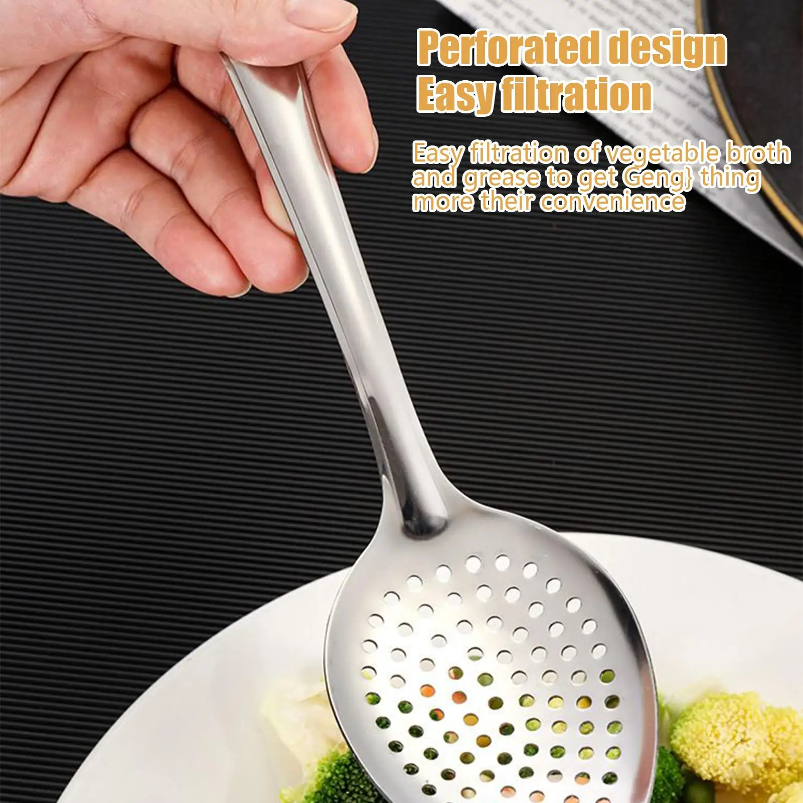 Slotted Spoons for Cooking 15IN Metal Slotted Spoons for Cooking Nonstick Strainer Spatula Tools Scoop Utensil for Mixing Frying
