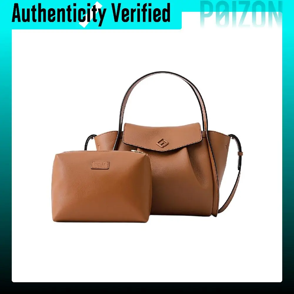 FION Cow Leather Handbags Women's Black Brown FAAFVKR007