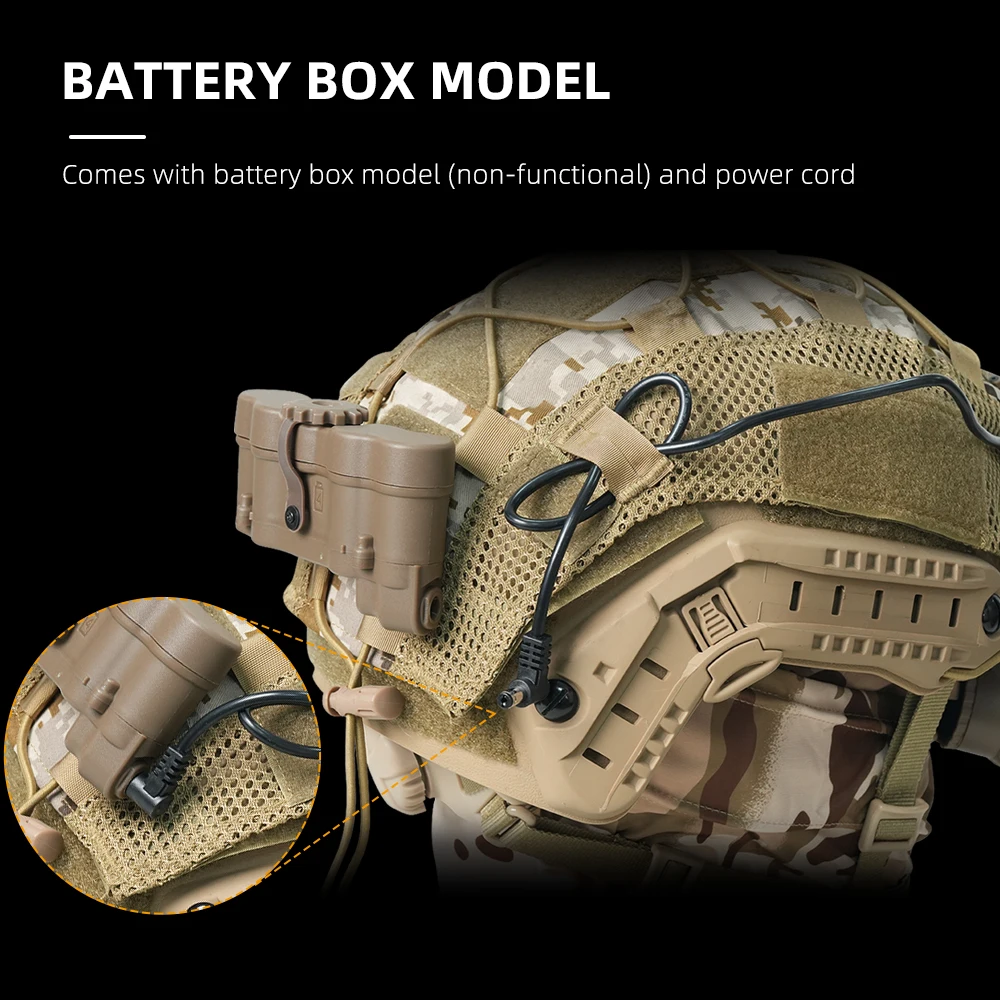 BOOIU Tactical Helmet GPNVG18 Four-eye Night Vision Goggles Model with Battery Case NVG Model Helmet Accessories-No Function