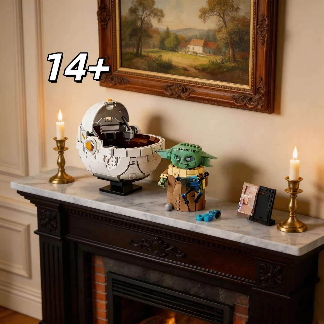 

MOC space baby dolls and Floating cradle building blocks sci-fi collection models gifts for Children and Adults