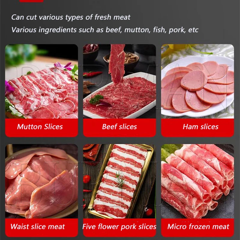 Cortador de carne eléctrico, cortador de verduras, máquina cortadora de carne fresca, rebanador de verduras